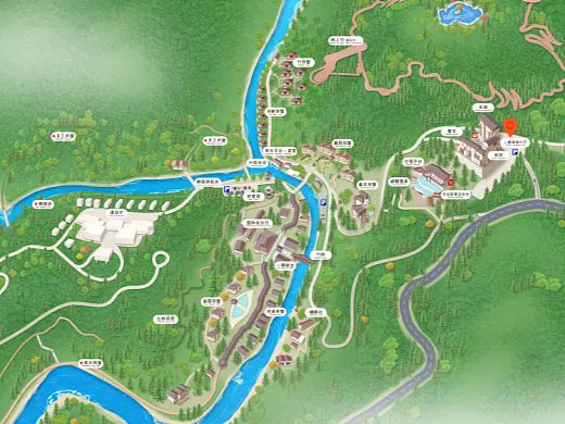 孟村结合景区手绘地图智慧导览和720全景技术，可以让景区更加“动”起来，为游客提供更加身临其境的导览体验。